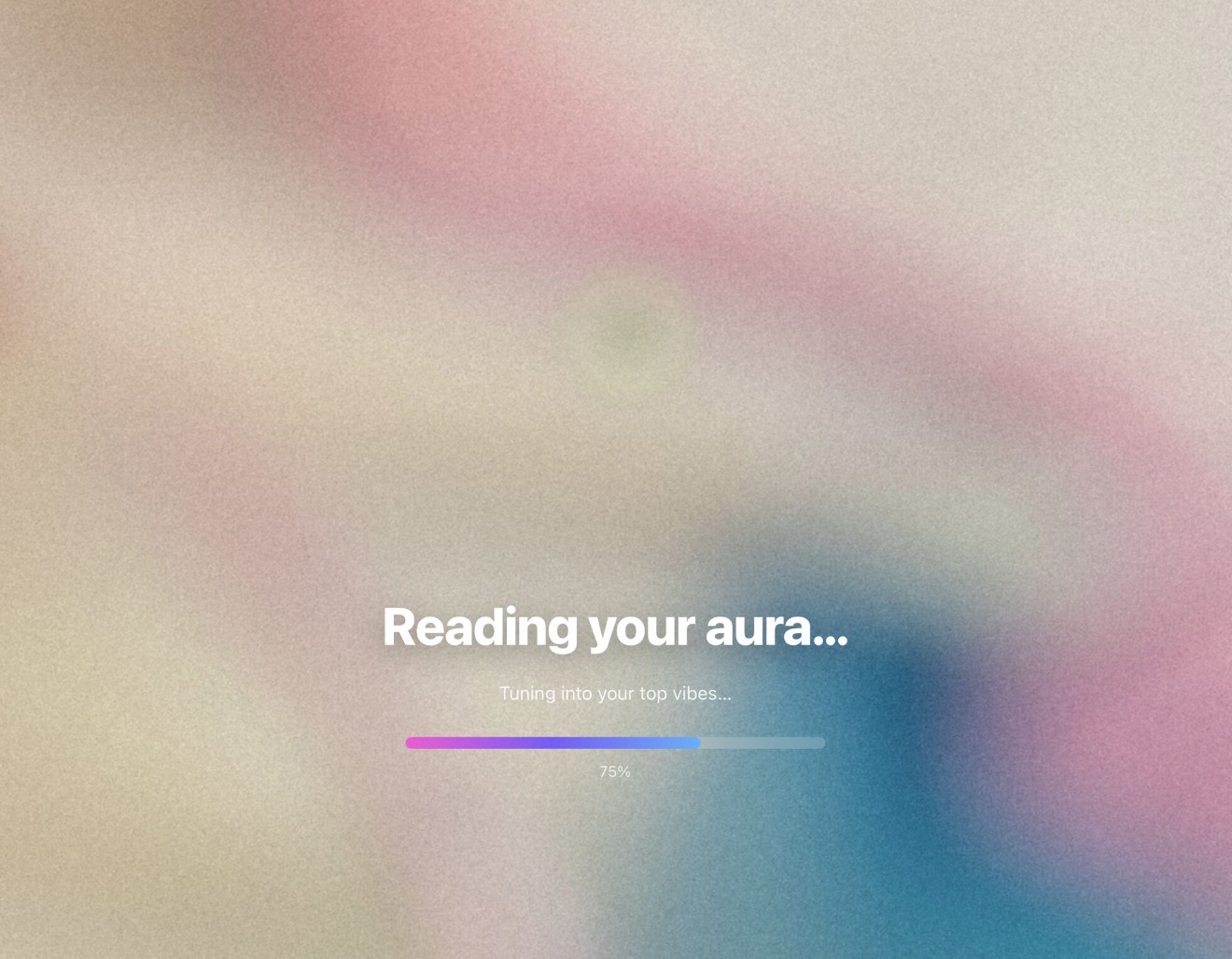 Loading screen While Aura is Calculated